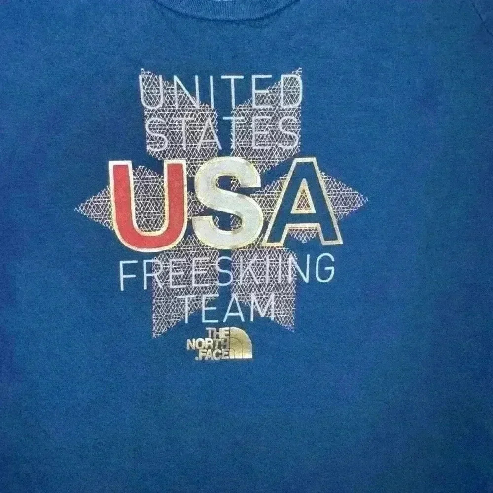 The North Face T-Shirt Blue & Red / S / USA Freeskiing Team - Picture 6 of 15